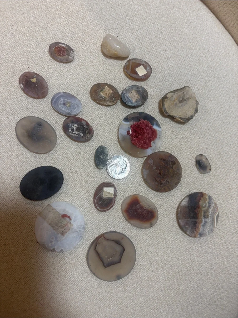 20pc Polished Agate & Jasper Cabochon Crystal Lot